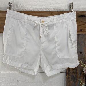 Lauren Ralph Lauren White Camp Shorts Draw String